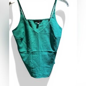 Banana Republic Teal V-Neck Satin Cami